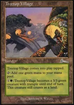 Treetop Village Light Play, English Magic the Gathering MTG Urza's Legacy - Image 1