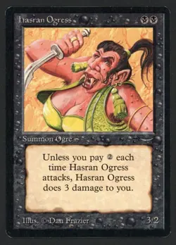 ***Hasran Ogress Dark*** MTG Arabian Nights Magic Kid Icarus - Image 1