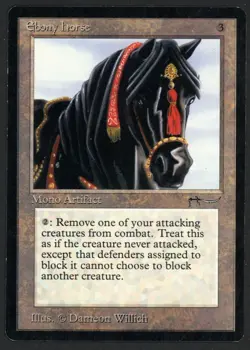 ***Ebony Horse*** MTG Arabian Nights Magic Kid Icarus - Image 1