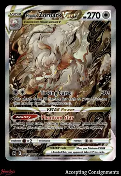 2023 Pokemon Sword & Shield Crown Zenith Galarian Gallery Hisuian Zoroark VSTAR - Image 1