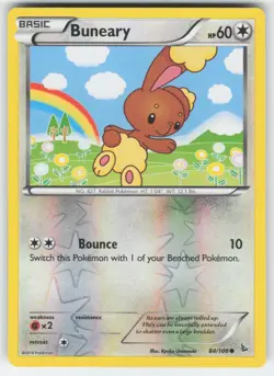 Buneary 84/106 Common Flashfire Pokemon Reverse Holo Lightly Played - Image 1