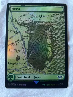 MTG Tales of Middle-Earth LOTR FOREST (Map) FOIL #280 NM - Image 1
