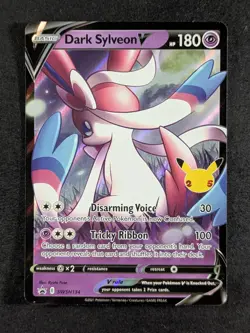 2021 Pokemon DARK SYLVEON V #SWSH134 Black Star Promo Celebrations English - Image 1