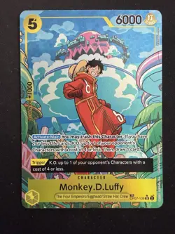 One Piece Monkey D Luffy OP07-109 SR Treasure Rare NM ENGLISH - Image 1