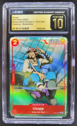 2025 ONE PIECE USOPP BORDERLESS ST21-002 CGC 10 PRISTINE E PT - Image 1