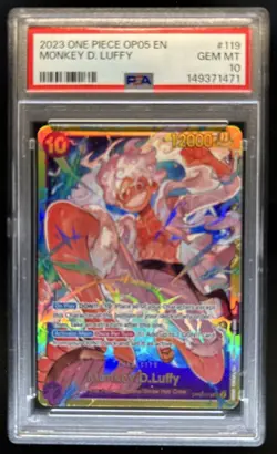 2023 One Piece New Era Monkey.D.Luffy Secret Rare #OP05-119 PSA 10 GEM MINT - Image 1