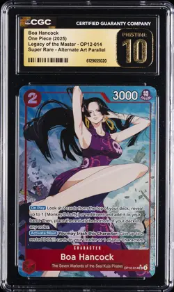 2025 ONE PIECE - LEGACY OF THE MASTER #OP12-014 BOA HANCOCK CGC 10 PRISTINE - Image 1