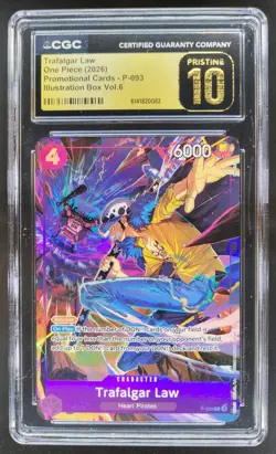 2026 ONE PIECE TRAFALGAR LAW PROMO ILLUSTRATION BOX P-093 CGC 10 PRISTINE E PT - Image 1