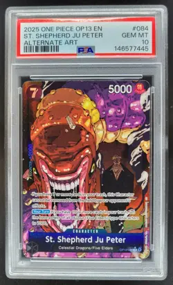 2025 ONE PIECE ST. SHEPHERD JU PETER ALT ART OP13-084 PSA 10 JP2 - Image 1