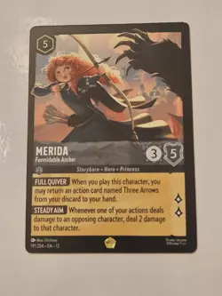 Lorcana Wilds Unknown LEGENDARY Merida - Formidable Archer 191/204 Reg Non-foil - Image 1