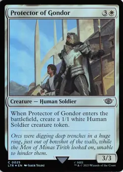 Protector of Gondor, #25, LTR, Foil, C - NM - Image 1