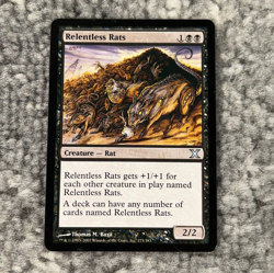 Relentless Rats MTG Core 10th Edition Magic The Gathering Moderate Play - Image 1