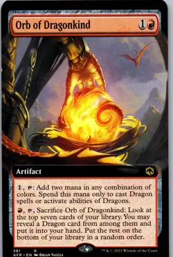 Orb of Dragonkind 381 FOIL Extended Art MTG Adventures Forgotten Realms AFR - NM - Image 1