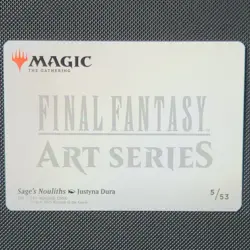 Gold Stamped Art Series SAGE'S NOULITHS mtg Final Fantasy #5 NM - Image 2