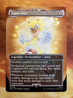 MTG Borderless Super State Secret Lair: X Sonic: Friends & Foes Near-Mint Mythic - Image 1