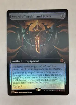 MTG Magic the Gathering FOIL Sword of Wealth and Power Extended - Image 1