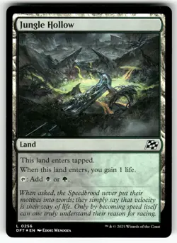 Jungle Hollow Aetherdrift Land, Holographic Magic: the gathering NM - Image 1