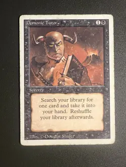 Magic the Gathering Revised Edition Demonic Tutor Sorcery HP - Image 1
