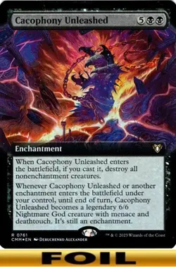 1x - Cacophony Unleashed - FOIL EXTENDED ART #761 - Commander Masters - NM MTG - Image 1
