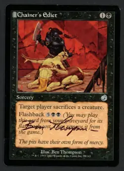 ***Chainer's Edict Signed*** MTG Torment Magic Ben Thompson Kid Icarus - Image 1