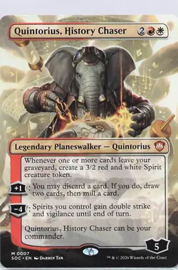 Quintorius, History Chaser (Borderless) Commander: Secrets of Strixhaven M0007 - Image 1