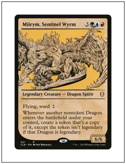1x Miirym, Sentinel Wyrm, Showcase Art, Commander Legends Baldur's Gate, MTG NM - Image 1