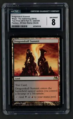 ***CGC 8 Dragonskull Summit Holo Stamp M15 Test print* MTG Magic 2015 Kid Icarus - Image 1