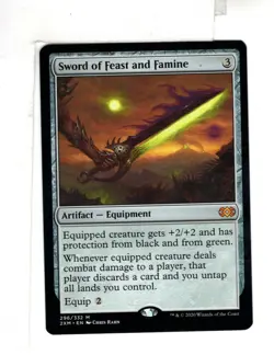 MTG SkeenAB Sword of Feast and Famine from Double Masters (MB ver). NM. - Image 1