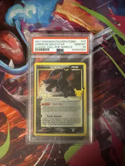 Pokemon Celebrations Umbreon Gold Star Classic Collection Series 17, PSA 10 - Image 1
