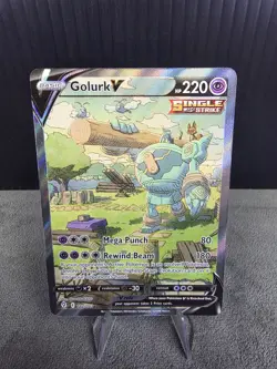 Golurk V 182/203 Swsh07: Evolving Skies Alternate Art Full Art Pokemon TCG NM - Image 2