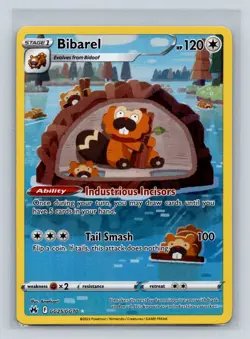 Crown Zenith: Galarian Gallery #GG25/GG70 Bibarel Pokemon TCG NM/Mint - Image 1