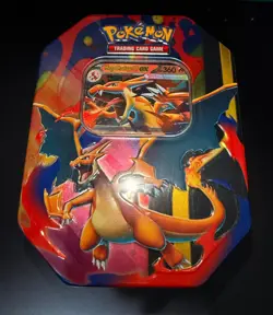 Mega Charizard Y EX Tin Sealed Pokemon TCG 4 Packs Promo Card - Image 2