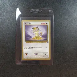 Meowth 56/64 Jungle Unlimited Common Pokemon Card Gold Border WOTC 1999 LP - Image 1