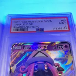 2017 Pokemon TCG Tapu Lele GX 60/145 Sun and Moon Guardians Rising PSA 9 Mint - Image 3