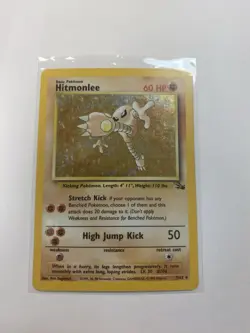 Hitmonlee (7) Holo Rare Fossil 07/62 Lp Pokemon - Image 1