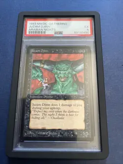 1993 JUZAM DJINN Arabian Nights Mtg Magic The Gathering PSA 5 - Image 1