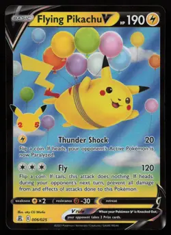 Flying Pikachu V 006/025 Holo V Rare Celebrations Pokemon NM - Image 1