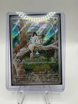 Pokemon Meowth 106/094 Phantasmal Flames IR Full Art Holo 70 HP - Image 1