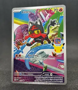 Litten 044 Promo Pokemon 30 Anniversary Holo ME: Mega Evolution Promo Saboteri - Image 1