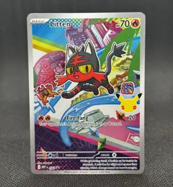 Litten 044 Promo Pokemon 30 Anniversary Holo ME: Mega Evolution Promo Saboteri - Image 2
