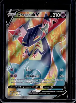 2020 Pokemon SWSH Rebel Clash Dragapult V #183/192 - Image 1