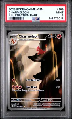 2023 Pokemon MEW EN 151 Charmeleon Illustration Rare #169 PSA 9 MINT - Image 1