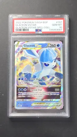 PSA 10 Glaceon Vstar SWSH197 Blackstar Promo Pokemon 2022 - Image 1
