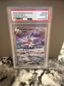 PSA 10 2023 Suicune V Galarian Gallery #GG38 SWORD & SHIELD CROWN ZENITH POKEMON - Image 1