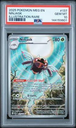 2025 POKEMON MEG EN-MEGA EVOLUTION ILLUSTRATION RARE #137 NINJASK PSA 10 - Image 1