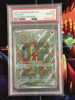 Pokemon Shuckle 136/132 Me01: Mega Evolution Illustration Rare Holo PSA 10 - Image 1