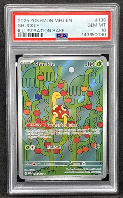 2025 Pokemon MEG EN - Mega Evolution - Shuckle - Illustration Rare -136- PSA 10 - Image 1