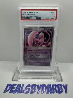 2006 POKEMON EX HOLON PHANTOMS #100 MEW EX-HOLO PSA 5 - Image 1