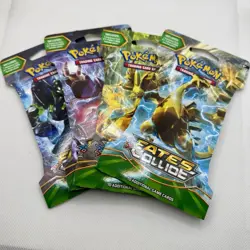 Pokemon XY-Fates Collide Sleeved Booster Packs Factory Sealed 4 Packs Art Set - Image 1