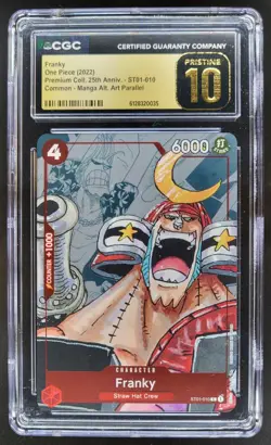 2022 ONE PIECE FRANKY 25TH MANGA ALT ART ST01-010 CGC 10 PRISTINE E PT - Image 1